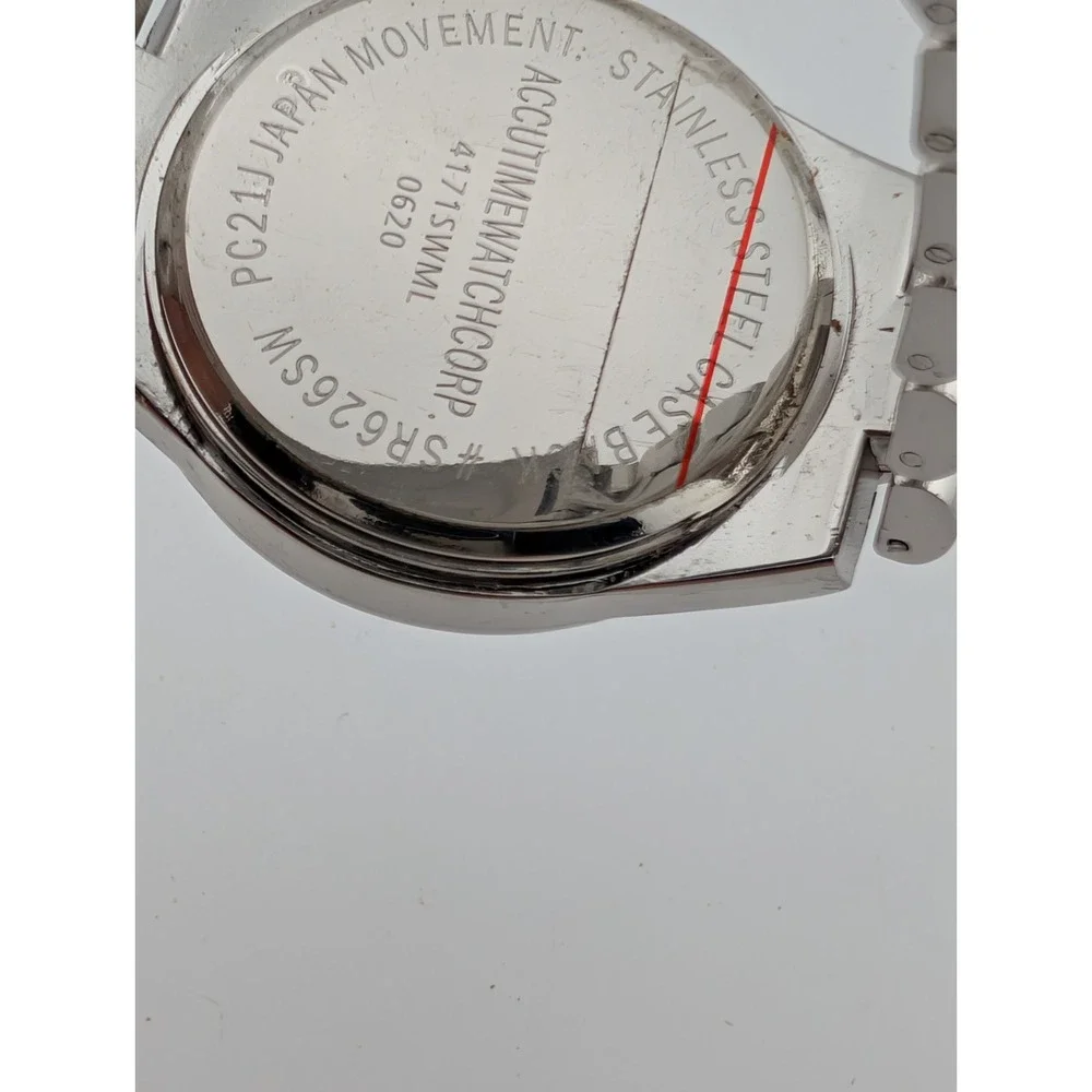 Accutime Watch Women 38mm Case Rose Gold & Silver 7